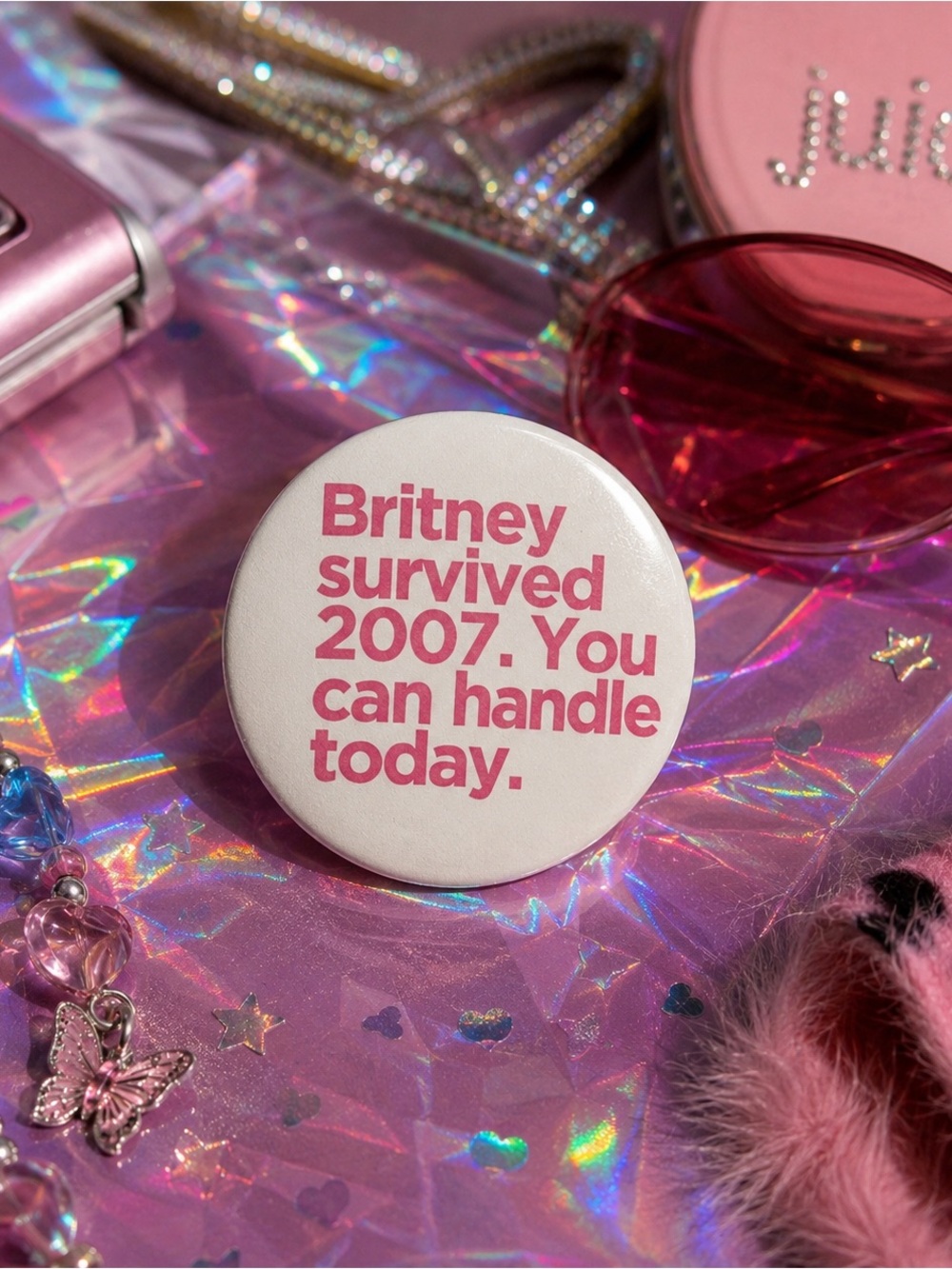 Britney Spears Y2K Pin. Britney survived 2007. You can handle today. 👊🏻
